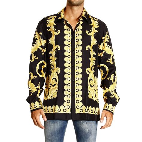 Versace barocco a camicie classiche da uomo 